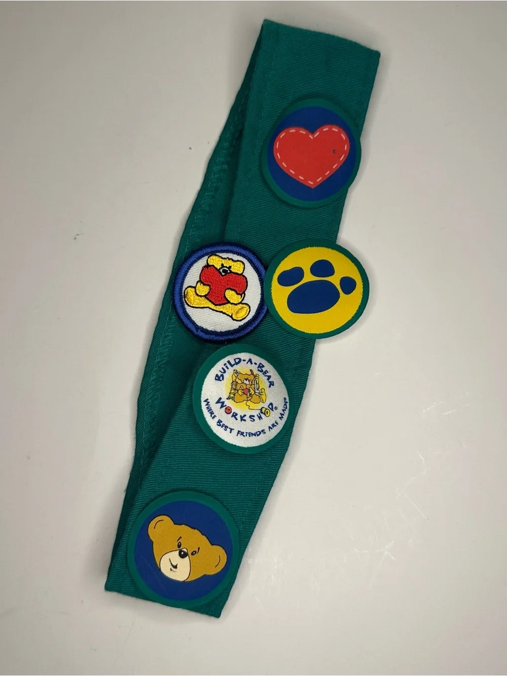 VTG Build A Bear Workshop Girl Scouts Green Sash & Skort W/ 5 Scout Patches